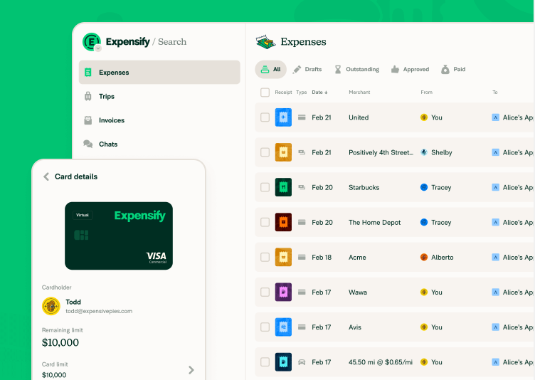 expensify screenshot
