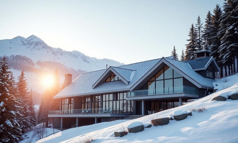 The Alpine Lodge with a Metal Roof