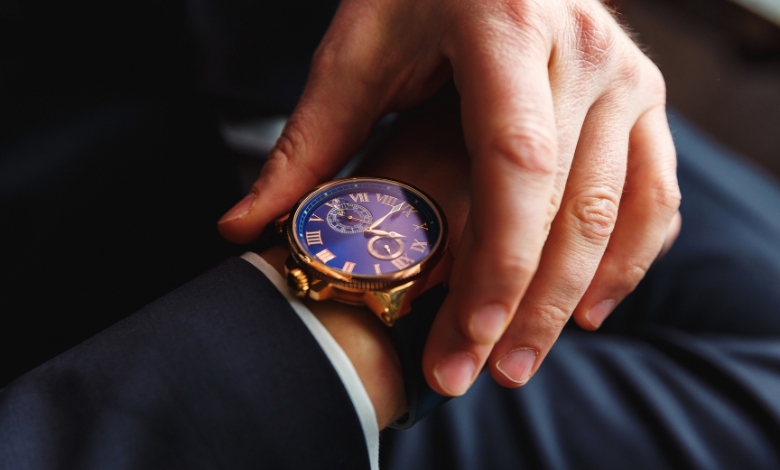 charles hubert men's ip-plated two-tone watchGÇï