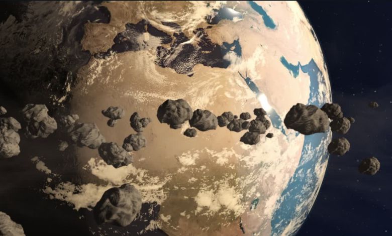 object course correcting towards earth