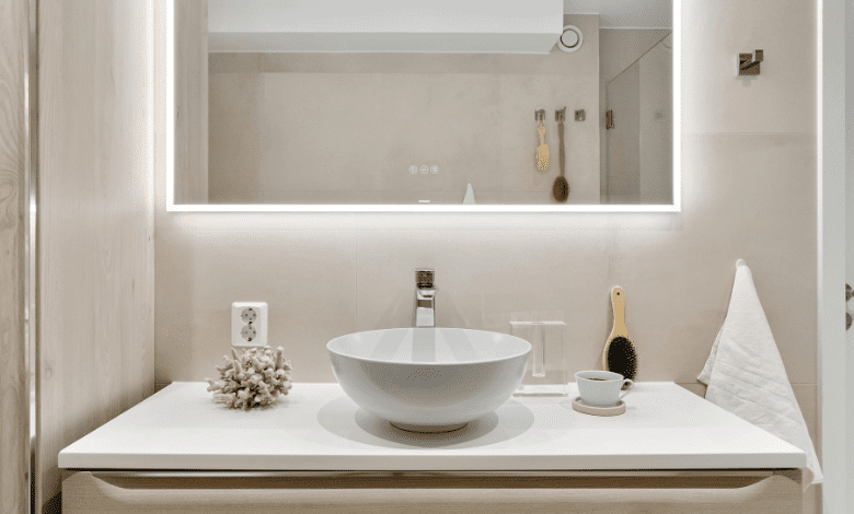 Modern Bathroom Lights Over Mirror